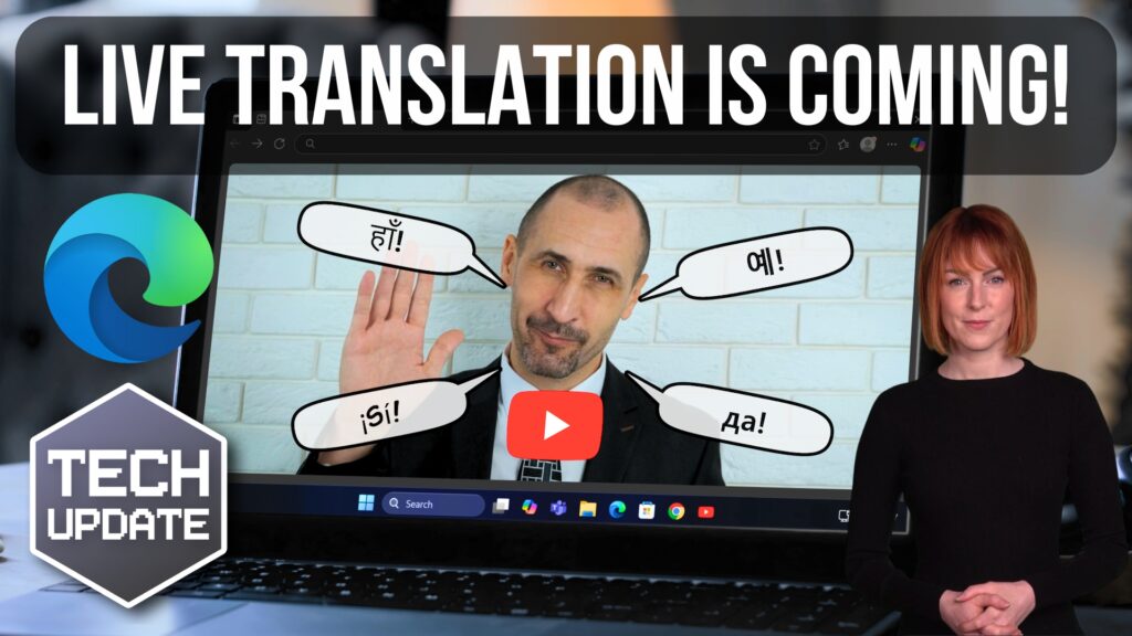AI audio translation previews in Microsoft Edge